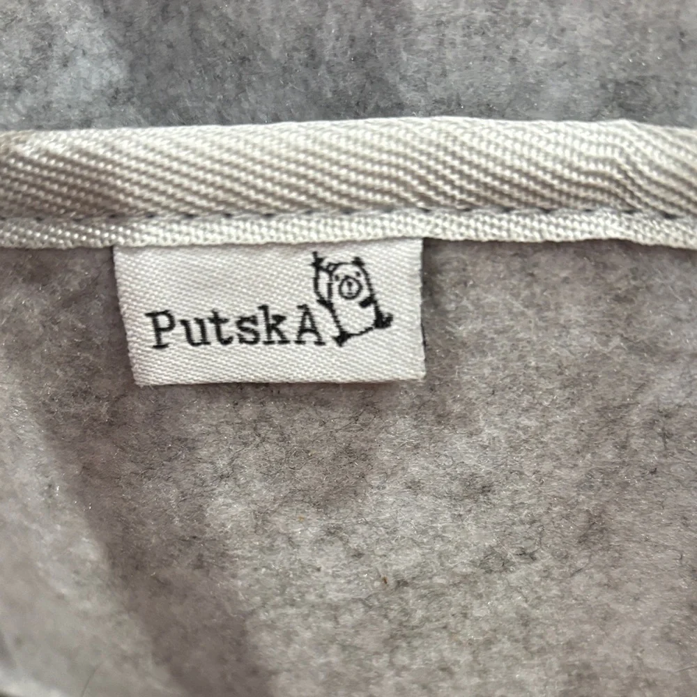 Putska Gray Felt Tote Diaper Organizer with Multiple Pockets